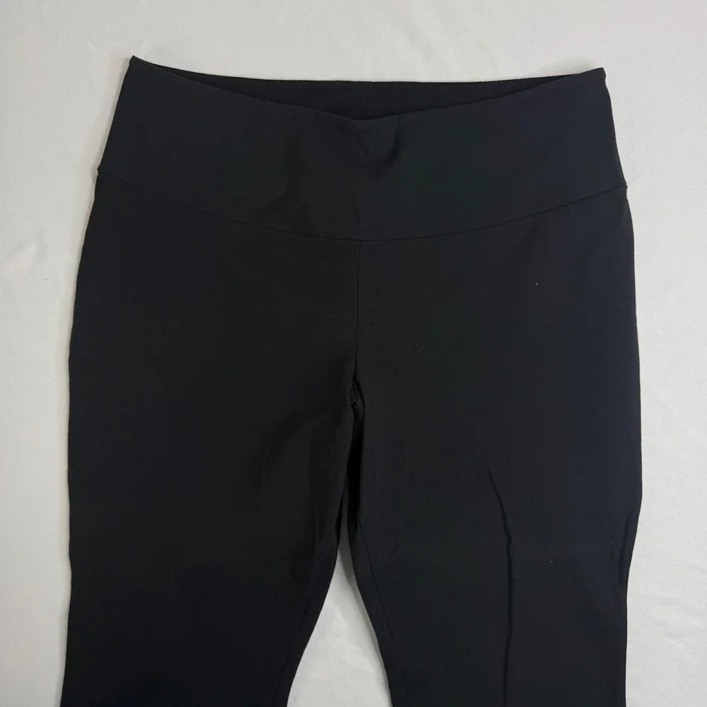 Women with Control Renee Greenstein Black Bootcut Pants Tummy Control Petite LP